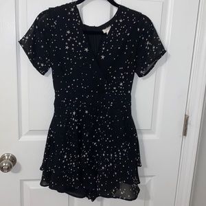 Star Printed Romper, S